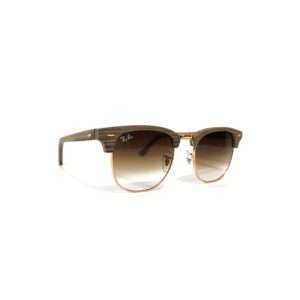 RayBan RB 3016 Club Master Wood Brown Frame Brown Shade Glass Lens