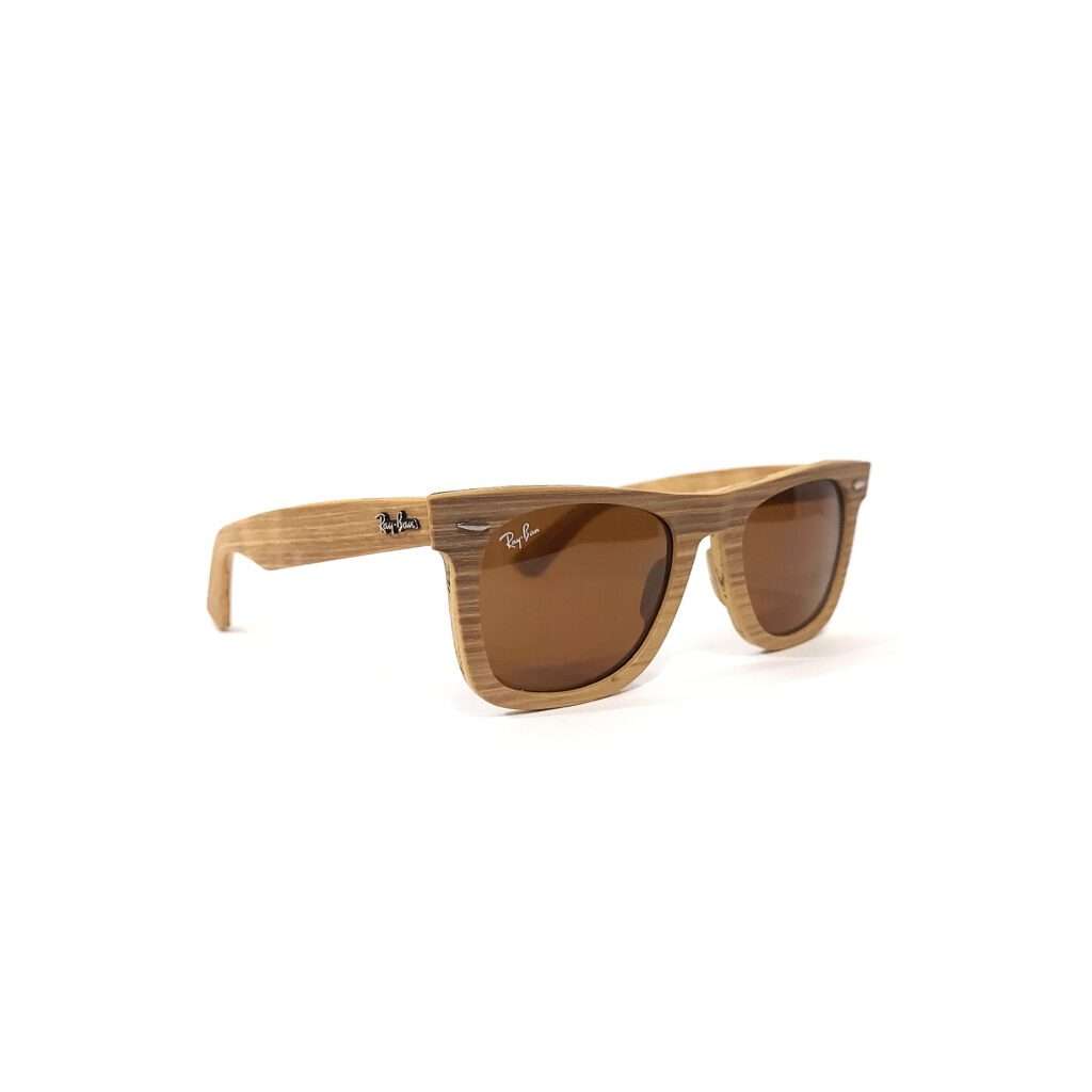 RayBan RB2140 Wood Acetate Brown Frame Brown Glass Lens