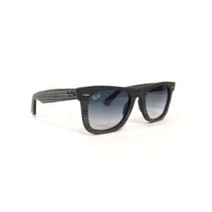 RayBan RB2140 Wood Acetate Matte Black Shade Frame Black Shade Glass Lens 1