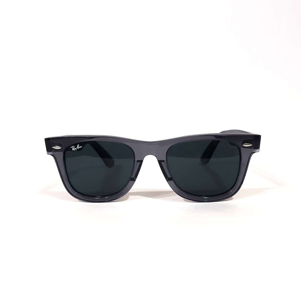 RayBan RB2140 Wayfarer Sunglass Acetate Transparent Ash Frame Lens Black